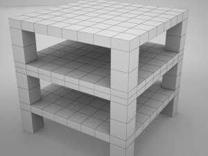 coffe table square 2 3D-Modell
