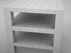 coffe table square 2 3D-Modell