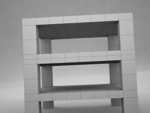 coffe table square 2 3D-Modell