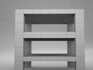 coffe table square 2 3D-Modell