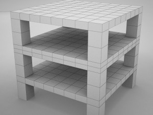 coffe table square 2 3D-Modell
