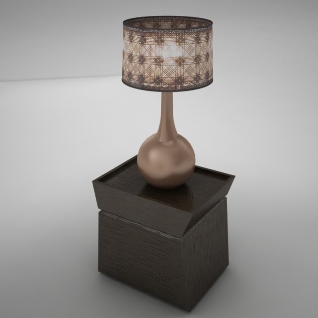 lamp table 001 3D Model .c4d .max .obj .3ds .fbx .stl .blend 