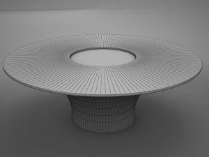 실버 테이블 3D 모델