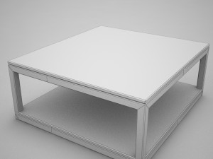 wood coffe table 3D 模型