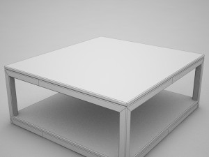 wood coffe table 3D 模型