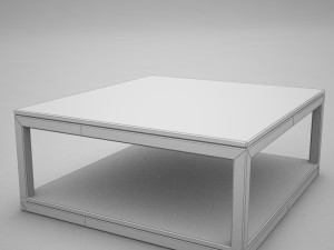 wood coffe table 3D 模型