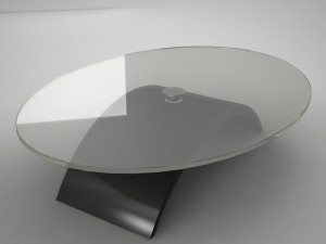 glass coffe table 3D मॉडल