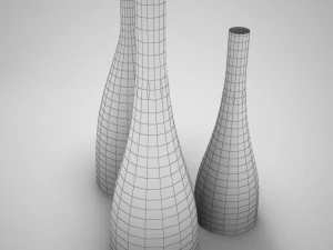 bottles scanline 3D Model