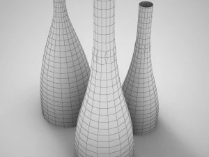 bottles scanline 3D Model