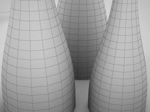 bottles scanline 3D Model