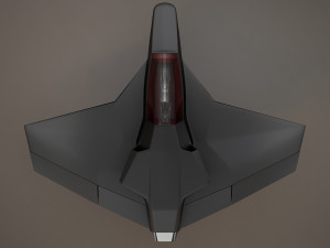 3d hd spaceship bomber model 3D Model