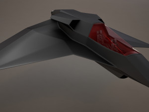 3d hd spaceship bomber model Model 3D