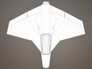 3d hd spaceship bomber model Model 3D