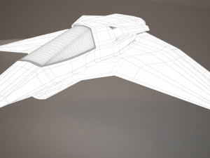 3d hd spaceship bomber model Model 3D
