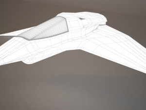 3d hd spaceship bomber model Model 3D
