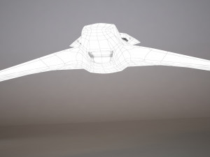 3d hd spaceship bomber model Model 3D