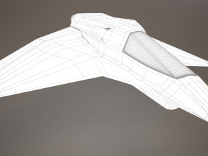 3d hd spaceship bomber model Model 3D