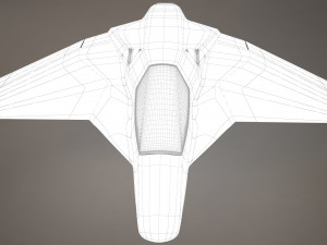 3d hd spaceship bomber model Model 3D