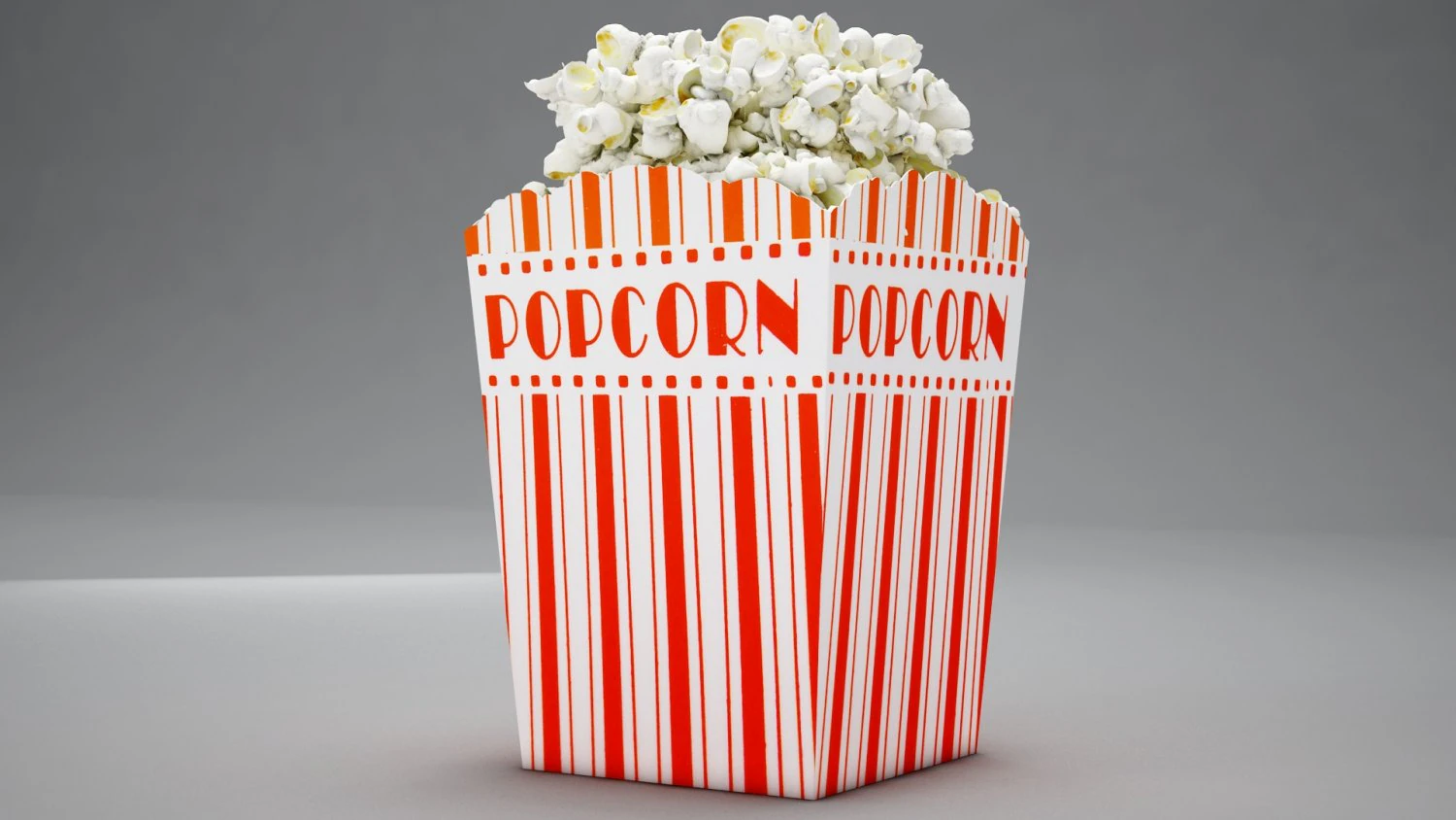 high def classic popcon box 3D Model .c4d .max .obj .3ds .fbx .stl .blend