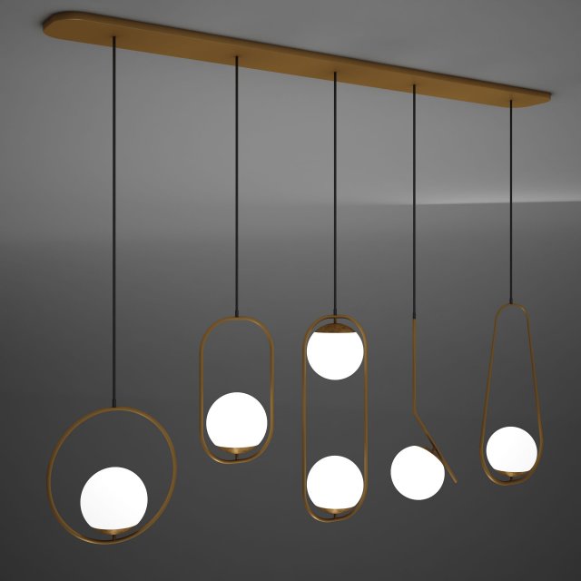 hd ceiling pendant sphere lamp modern 3D Model .c4d .max .obj .3ds .fbx .stl .blend 
