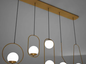 hd ceiling pendant sphere lamp modern 3D Model