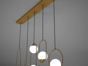 hd ceiling pendant sphere lamp modern 3D Model