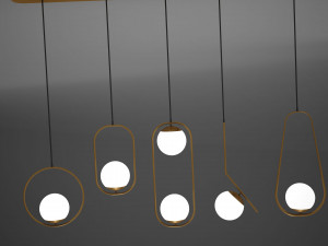 hd ceiling pendant sphere lamp modern 3D Model