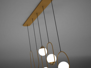 hd ceiling pendant sphere lamp modern 3D Model