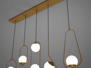 hd ceiling pendant sphere lamp modern 3D Model