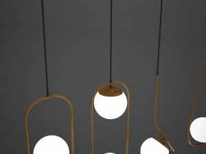 hd ceiling pendant sphere lamp modern 3D Model