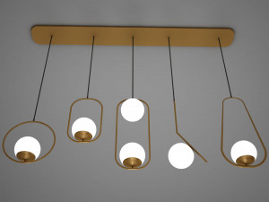 hd ceiling pendant sphere lamp modern 3D Model