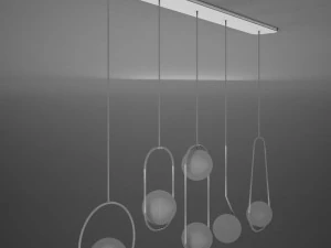 hd ceiling pendant sphere lamp modern 3D Model