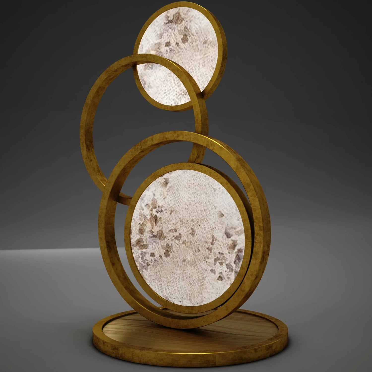 hd modern circle lamp 3D Model .c4d .max .obj .3ds .fbx .stl .blend