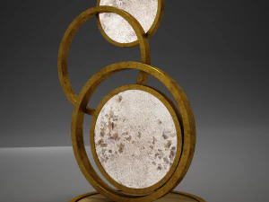 hd 현대 원형 램프 3D 모델