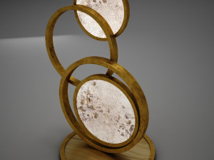 hd modern circle lamp 3D मॉडल