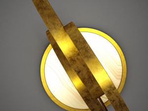 hd modern circle lamp 3D मॉडल