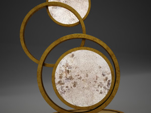 hd modern circle lamp 3D मॉडल