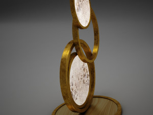 hd modern circle lamp 3D मॉडल
