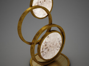 hd modern circle lamp 3D मॉडल
