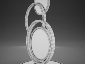 hd modern circle lamp 3D मॉडल