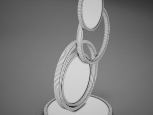 hd modern circle lamp 3D मॉडल