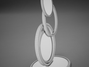 hd modern circle lamp 3D मॉडल