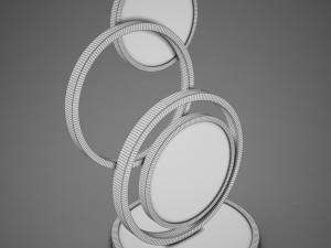 hd modern circle lamp 3D मॉडल