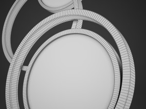 hd modern circle lamp 3D मॉडल
