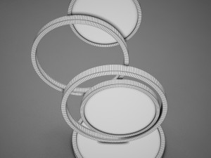 hd modern circle lamp 3D मॉडल