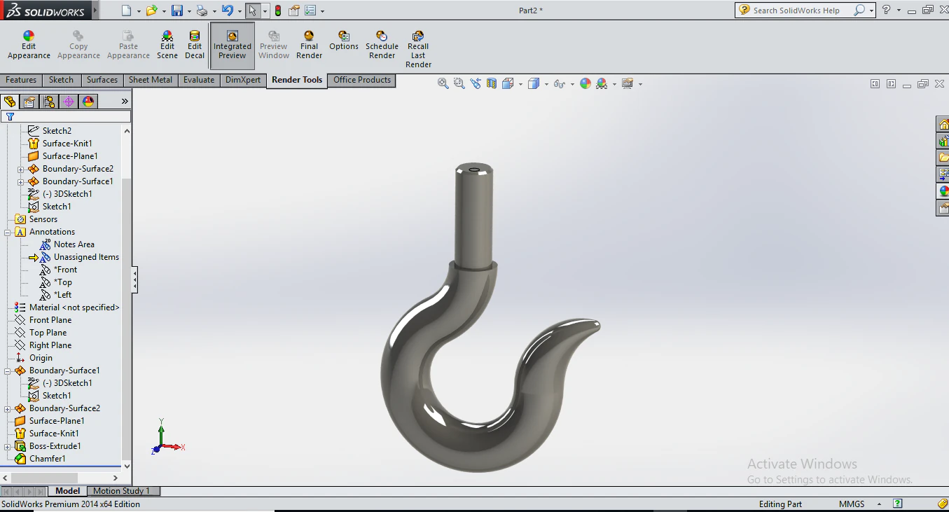 crane hook 3D Print Model .c4d .max .obj .3ds .fbx .stl .blend 