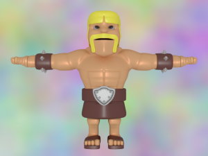 barbarian clash of clans Model 3D