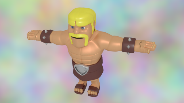 barbarian clash of clans Model 3D .c4d .max .obj .3ds .fbx .stl .blend 