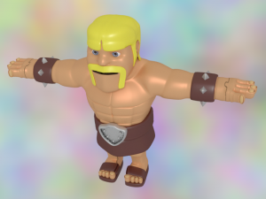 barbarian clash of clans Model 3D