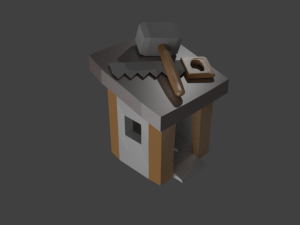 builder hut clash of clans Model 3D